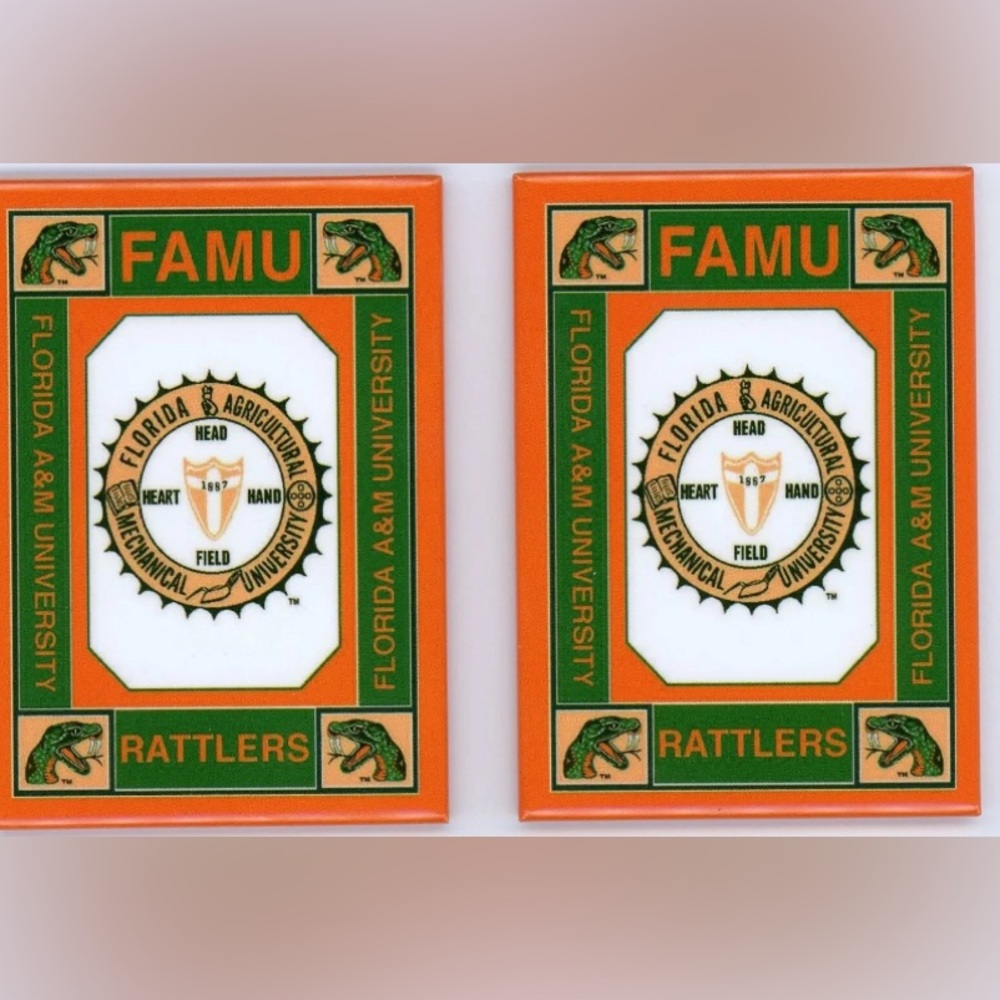 FLORIDA A&M UNIVERSITY - RATTLERS -Magnets (Set of 2) - FAMU - HBCU